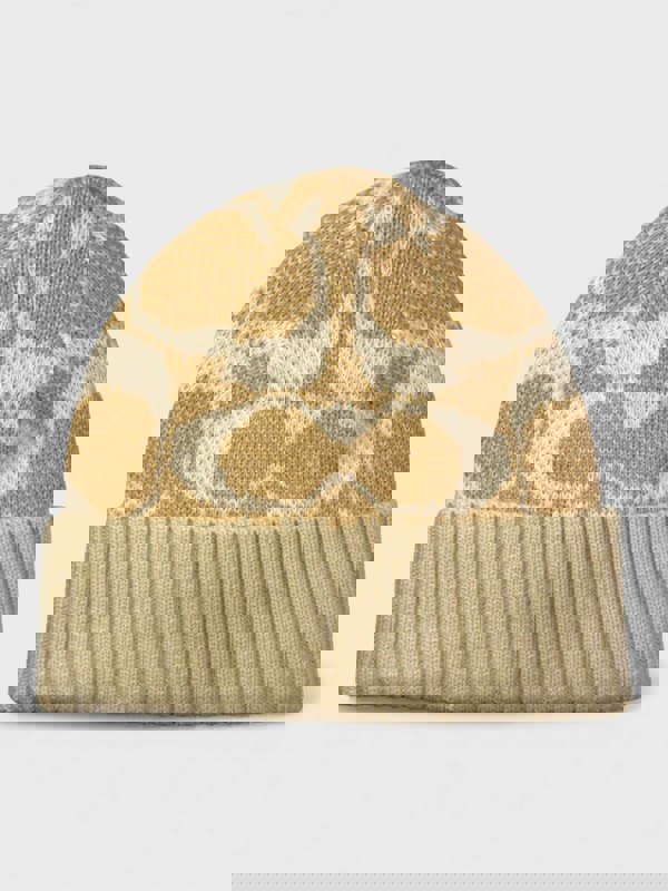 Supplied Fashion Coach Signature Jumbo Beanie Camel Beige