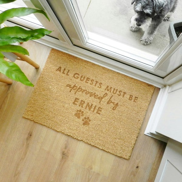 Personalised Memento Company Personalised Approved By The Pet Rectangle Indoor Doormat