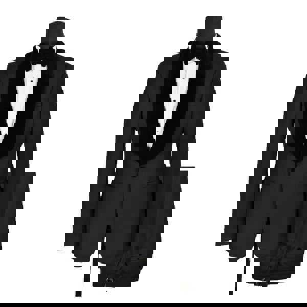 David WeJ Alfredo Dress Single Breasted Velvet Shawl Lapel Tuxedo - Black