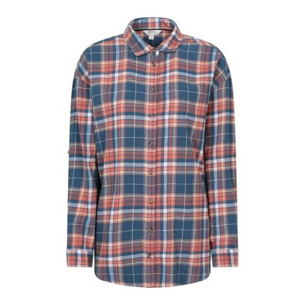 Mountain Warehouse Womens Elm Flannel Relaxed Fit Long-Sleeved Shirt - Navy