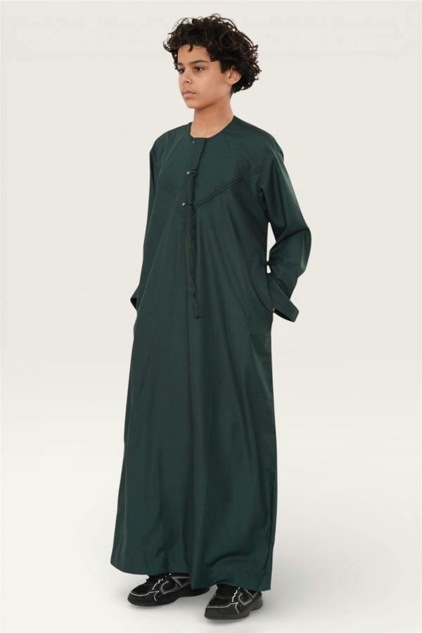 Infinity Leather Kids Boys Eid Moroccan Jubba Robe Djellaba Ramadan Eid Thobe - K-HM11