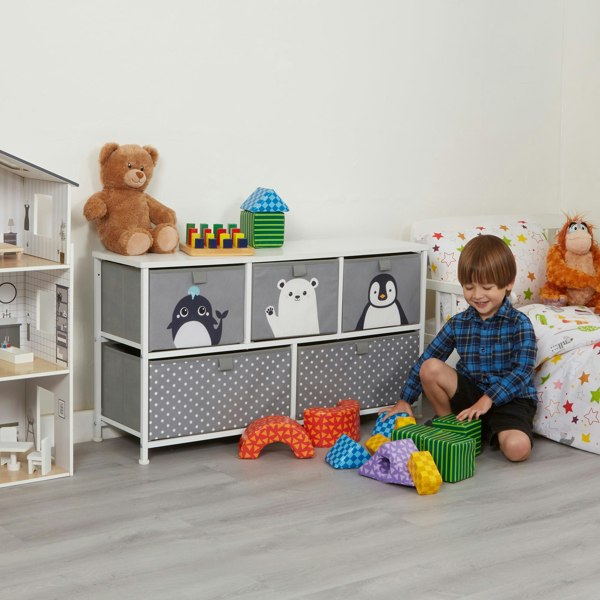 Liberty House Toys Arctic 5 Drawer Kids Storage Chest