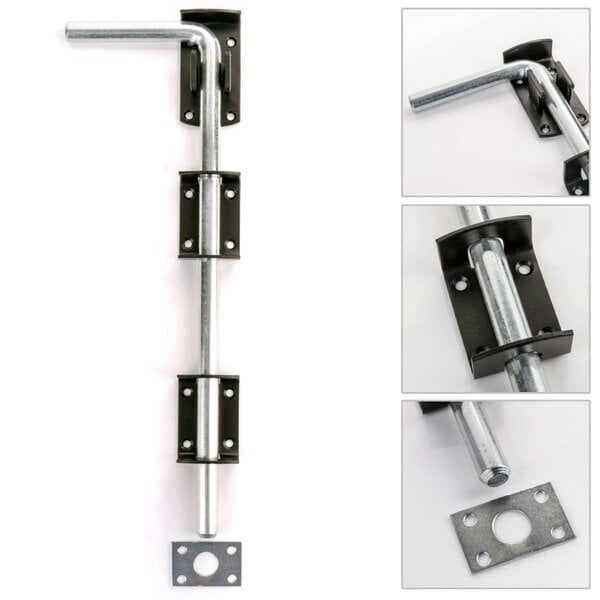 2X Large Garden Gate/Garage Door Drop Bolts - Floor/Ground/Stable Lock Catch