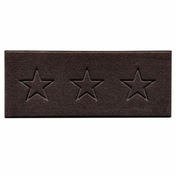 Nicoman Embossed Triple Star Home Entrance Runner Mat - Multiple Colours