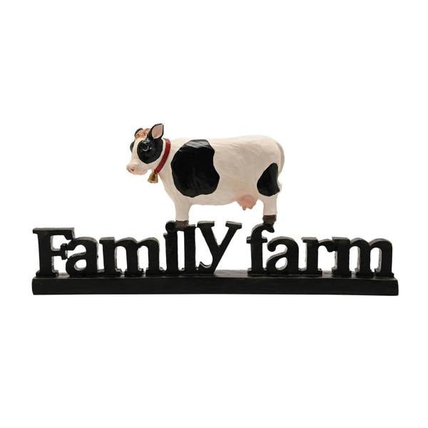 Country Living Resin Cow "Family Farm"