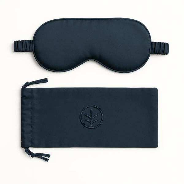 Ethical Bedding Essential Silk Sleep Eye Mask in Navy (Eucalyptus Silk)
