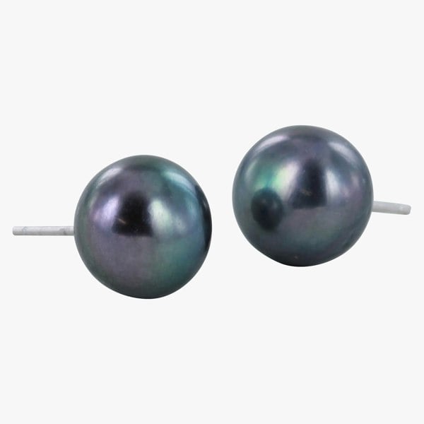 Peacock Pearl Stud Earrings - Reeves & Reeves