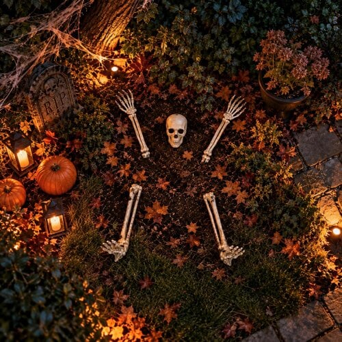 Samuel Alexander 95cm Halloween BoneYard Bones Skeleton Decoration with Ground Stakes