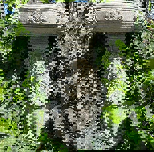 Regal Three Lions Stonecast Birdbath