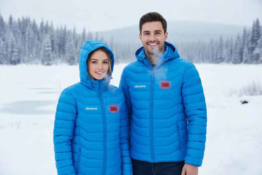 Anniou Dual Switch Duck Down Heated Jacket