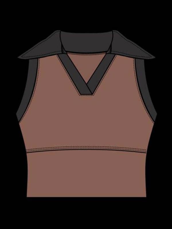 Tavi Contrast Polo Tank Top