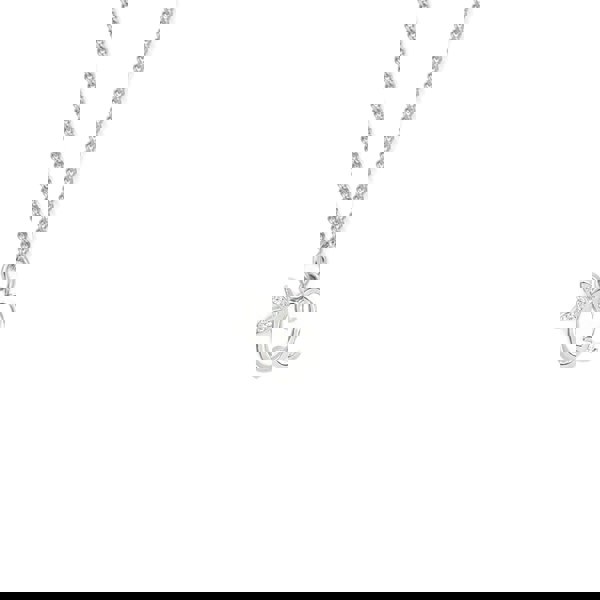 Say It With Dainty Winged Initial Charm Necklace - Sterling Silver