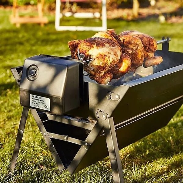 Asado Uber-Q Portable BBQ, Rotisserie & Grill Plate with Carry Bag