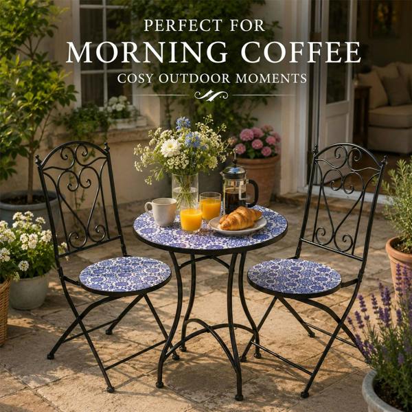 60cm Porto Mosaic Bistro Set image 9