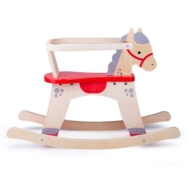 Bigjigs Toys Classic Wooden Rocking Horse With Removable Safety Guard