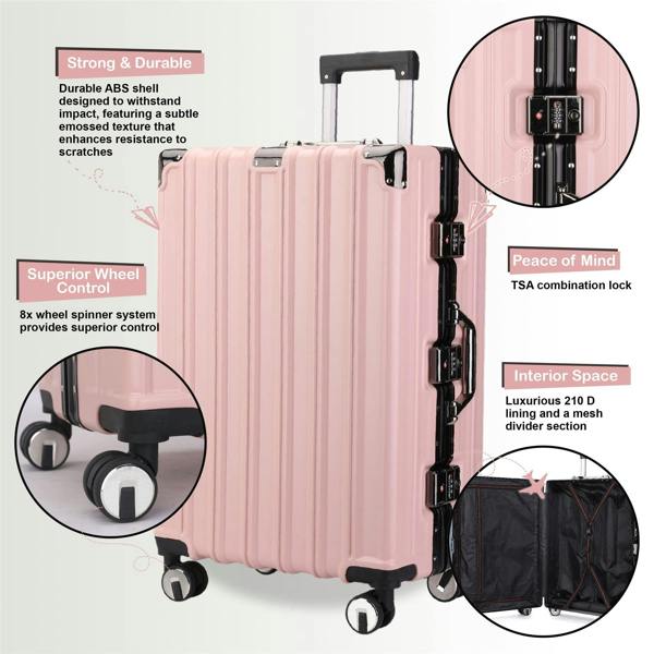 Infinity Luggage Hardshell Suitcase Set Robust 8 Wheel Cabin Luggage Suitcases