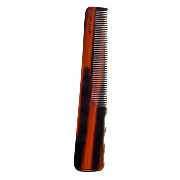 Kent Comb (R 18T) Handmade 138mm Pocket Comb with Thumb Grip for Fine Hair