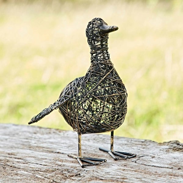 Paper High Kriti the Small Flapping Duck Wire Garden Ornament