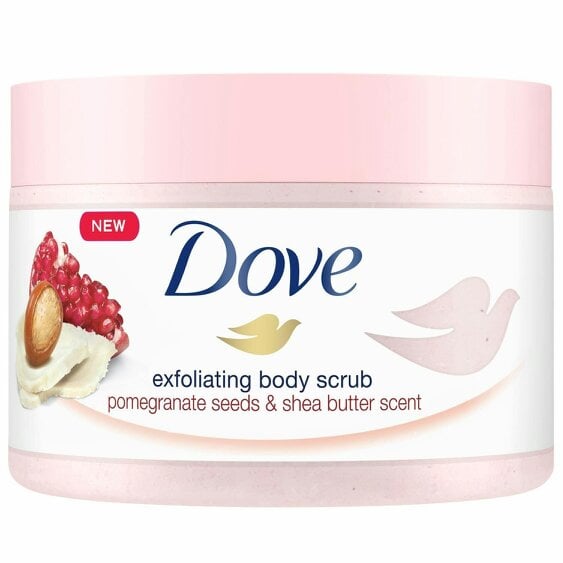 Dove Exfoliating Body Scrub 225ml with Pomegranate Seeds & Shea Butter Scent