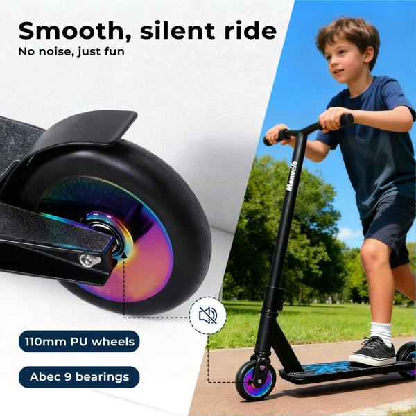 Monvelo Stunt Scooter for Kids Adult 360° Freestyle Trick Upgrade Metal Wheel