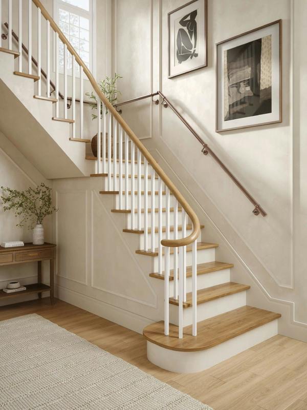 Handrails Direct Sambourne Antique Copper Quarter Landing Handrail