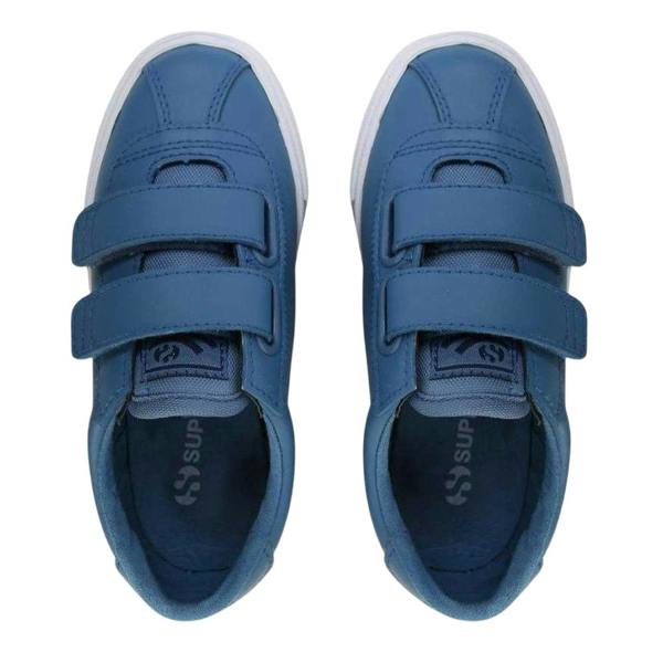 Superga Childrens/Kids 2843 Club S Action Leather Trainers - Light Cobalt Blue - 