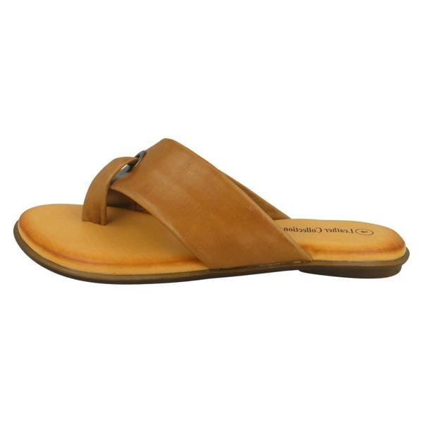 Leather Collection Ladies Leather Collection Toepost Sandals
