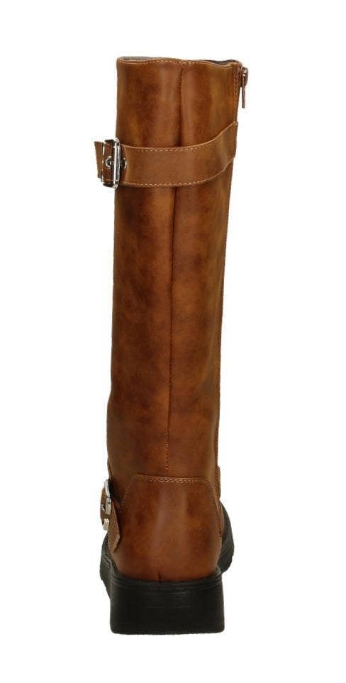 Spot On Ladies Spot On Buckle Detailed Wide Fit Knee High Boots F51202