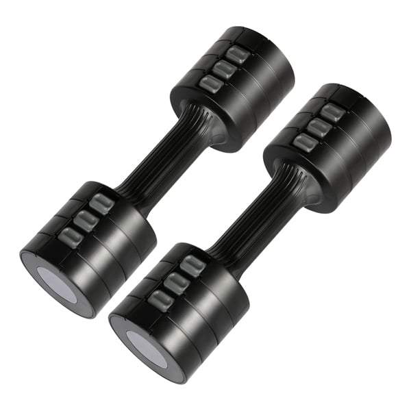 Centra Adjustable Dumbbells Set of 2 Home Gym Exercise 2.5kg/5kg Black Pink