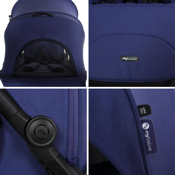 My Babiie MBX7 Plus Auto-Fold Stroller - Indigo