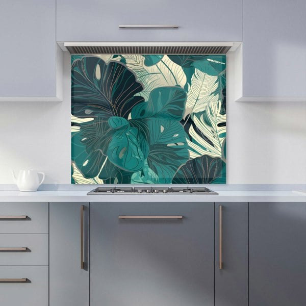 Warren Reed - Designer Tropical Green Leaves Kitchen Splashback