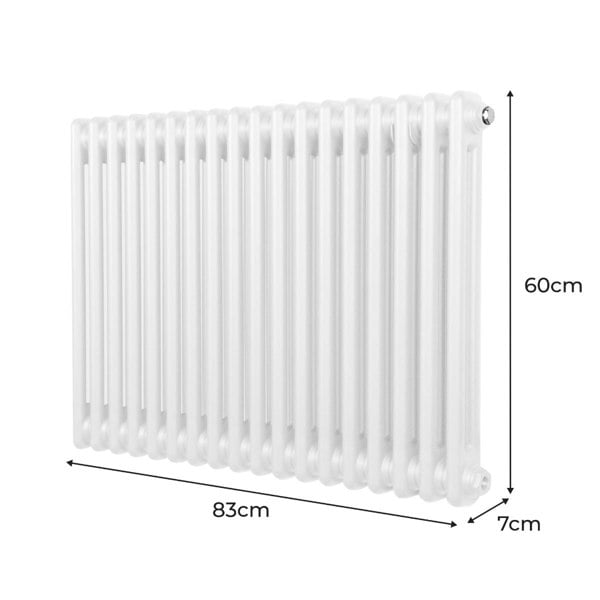 Monstershop Traditional 2 Column Radiator - 600 x 832mm - White