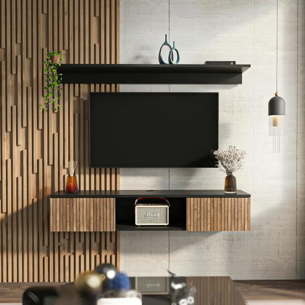 Decorotika Elia Modern Tv Stand TV Cabinet for TV's up to 60"