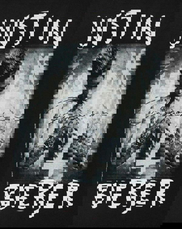 Justin Bieber Womens Black Character Vest