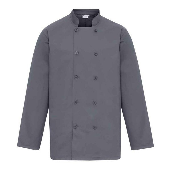 Premier Mens Long-Sleeved Chef Jacket - Steel