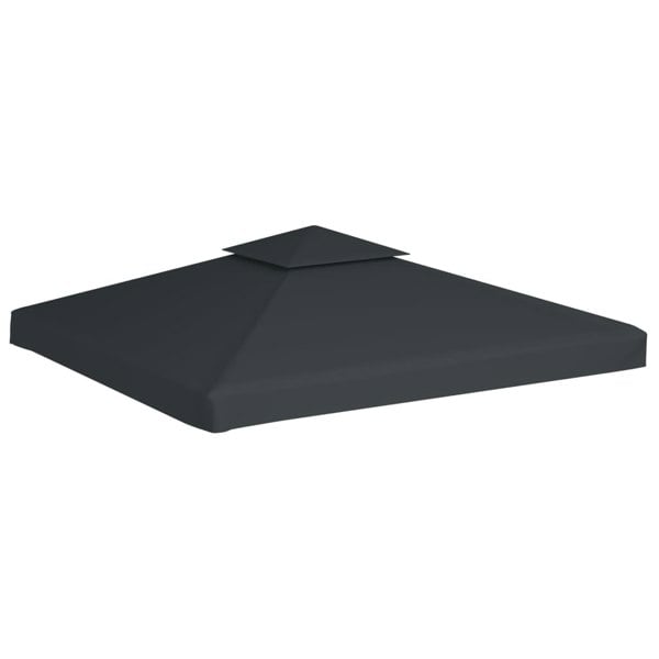 Berkfield Gazebo Cover Canopy Replacement 310 g / ma_ Dark Grey 3 x 3 m