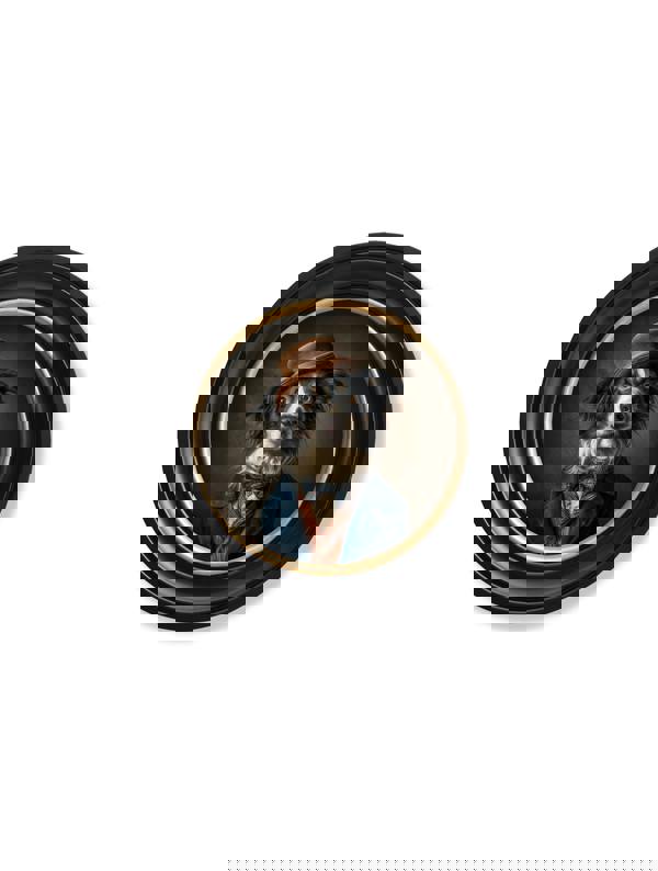 Exceptional Art Lord Shearlock - Gentleman Border Collie Oxford round frame