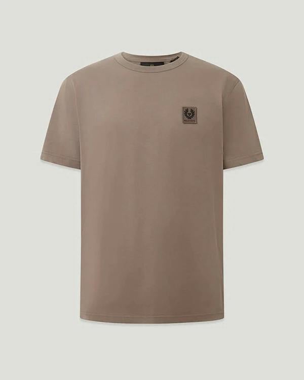Belstaff Short Sleeved Mens Logo Patch T-Shirt  - Asphalt