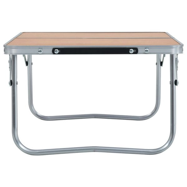 Berkfield Folding Camping Table Brown Aluminium 60x40 cm