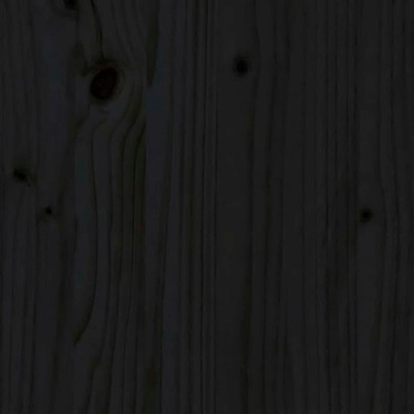 Berkfield Bed Frame Black Solid Wood Pine 100x200 cm