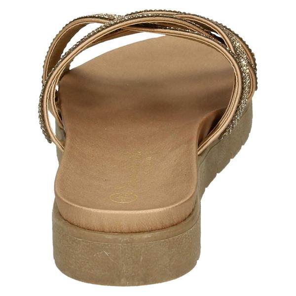 Savannah Ladies Savannah Flat Sole Cross Strap Mules