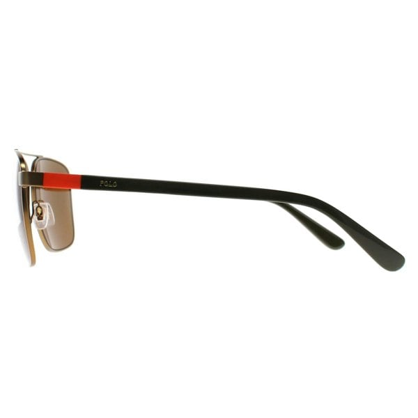 Polo Ralph Lauren Sunglasses PH3137 932473 Semi-Shiny Brass Olive Green