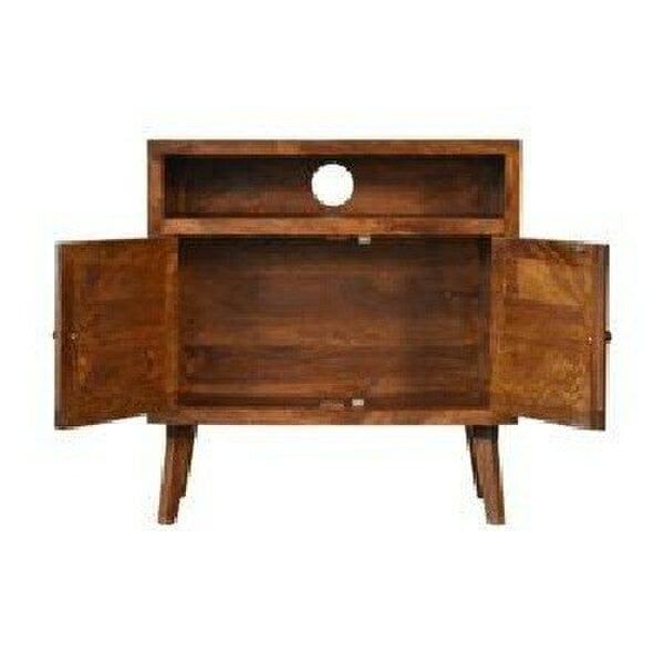 Wyld Haus Talloires Antique Style Cabinet Entertainment TV Media Unit 2 Doors Open Shelf