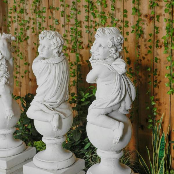 White Four Seasons Cherub Statues
