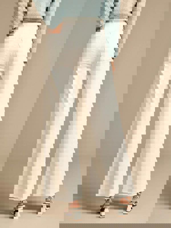 GWD Dottie White Wide Leg Denim Jean