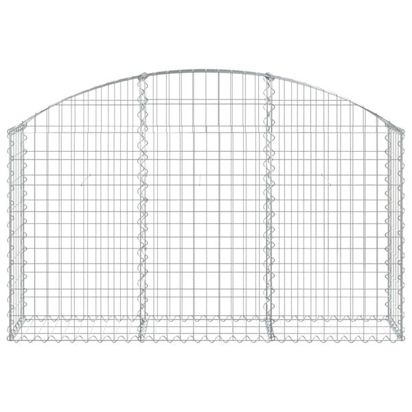 Berkfield Arched Gabion Basket 150x30x80/100 cm Galvanised Iron