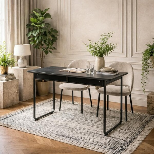 Wyld Haus Tinglev 4 Seater Black Folding Dining Table