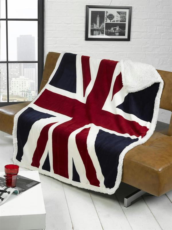 Union Jack Fleece Blanket - Red, White & Blue