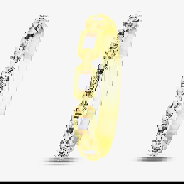 T. H. Baker 9ct Yellow Gold Princess Cut Diamond Open Link Half Eternity Ring 50L99/20