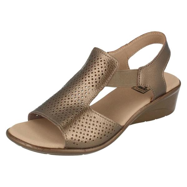 Down to Earth Ladies Down To Earth Casual Wedge Sandals F10879